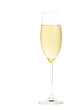 Photo: sektglas mit kaltem champagner gefüllt auf weissem hintergrund sektglas mit kaltem champagner gefüllt auf weissem hintergrund