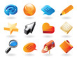 Isometric-style icons for conversation