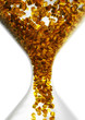 Hourglass with dollars isolated over white. Hourglass with dollars isolated over white.
