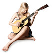 hippie girl with the guitar