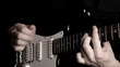 Musician playing electric guitar