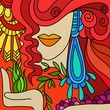 Quadro viso di donna