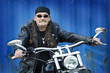 cool old  biker