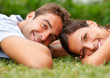 Romantic couple together outdoors