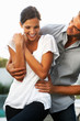 Couple joking around