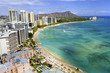 Waikiki beach and diamond head crater on Oahu, Hawaii