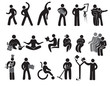 Icons of activities of people after 65+