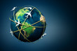 air travel around the globe