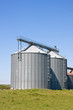 Storage silos for agricultural products, in the countyside