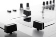 Crossfader of audio mixing controller