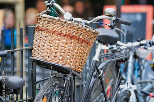 Photo: Bicycle with wicker basket Bicycle with wicker basket