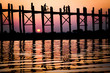 Pont U Bein au couchant - Myanmar - Birmanie