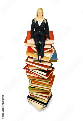 Photo: Sitting on books Sitting on books