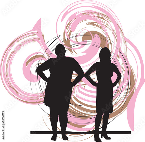  Girls on Thin   Fat Women Illustration    Aroas  28016773   See Portfolio