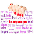 Photo: The word language in many different languages The word language in many different languages