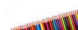 Assortment of coloured pencils with shadow