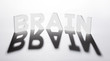 brain concept mot cerveau ombre et lumière