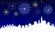 Fuegos artificiales - Paisaje de invierno