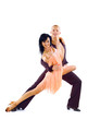 young couple dancing latino over white young couple dancing latino over white