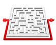 Path across labyrinth. Vector Path across labyrinth. Vector