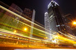 Quadro traffic in city at night Quadro traffic in city at night