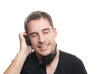 Man listening the music