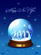 New Year 2011 card with snowglobe New Year 2011 card with snowglobe
