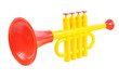 Children trumpet made of colored plastic Children trumpet made of colored plastic