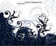 Abstract Floral blue Background. Vector