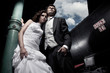 Fine art photo of an attractive wedding couple Fine art photo of an attractive wedding couple