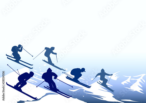 Vektor: Skiing, Illustrator Image Skiing, Illustrator Image