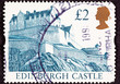 UK Postage Stamp Edinburgh Castle Scotland Hilltop Fortress Wall UK Postage Stamp Edinburgh Castle Scotland Hilltop Fortress Wall