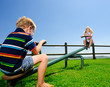 Two children in the playground