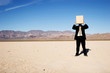 Businessman with a box
