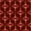 gold pattern on a red background