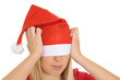 Weihnachtsfrau im Streß