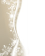Golden Christmas background with white snowflakes Golden Christmas background with white snowflakes