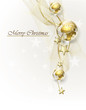 Christmas background with golden globes Christmas background with golden globes