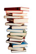 Colored books isolated on the white background