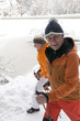 fröhlich walken im Schnee
