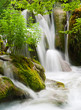 Waterfall currents in national park. Plitvice, Croatia. Waterfall currents in national park. Plitvice, Croatia.
