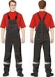 The man in semioveralls