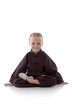 girl - karateka in a black kimono