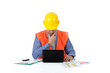 Successful attractive caucasian man architect Successful attractive caucasian man architect