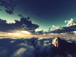 Photo: beautiful view above clouds beautiful view above clouds