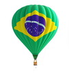 hot air balloon isolated on a white background