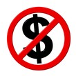 Verbotsschild: Dollar Verboten