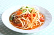 Thai style spicy food, Som Tum Thai.
