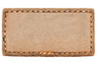 Blank leather jeans label on white Blank leather jeans label on white