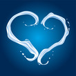 Vector: Vector milk splash in shape of heart Vector milk splash in shape of heart